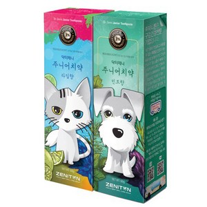 제니튼 닥터제니 주니어치약 라임향 + 민트향, 60g, 1세트