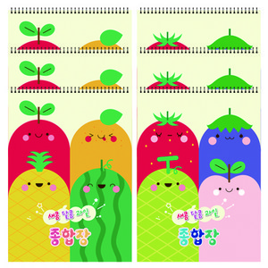 영아트 새콤달콤 종합장 50매 2종 x 3p 세트, 혼합색상, 1세트