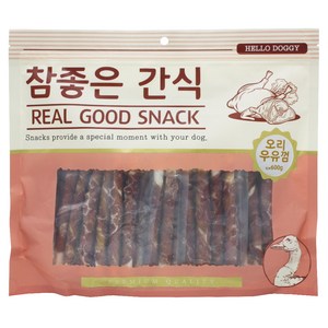 헬로도기 참좋은간식 강아지 건조간식, 오리우유껌, 600g, 1개