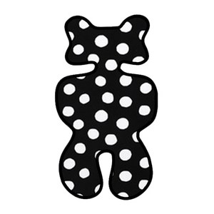 보니 에어라이너 유모차시트, 빅도트 블랙, 1개