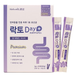 굿데이 반려동물 락토데이 프리미엄 200억 프로바이오틱스 영양제 30p, 30회분, 시니어, 1개