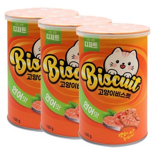 너를위한디저트 고양이 비스켓, 연어맛, 100g, 3개