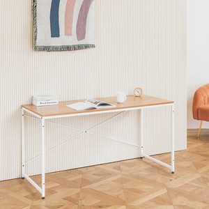 샤바스 스칸디나 멀티테이블 1400, 티크판넬 + 화이트프레임, 부품캡(랜덤발송)