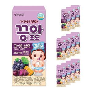 아이배냇 꼬마끙아 젤리, 12개, 포도, 100g