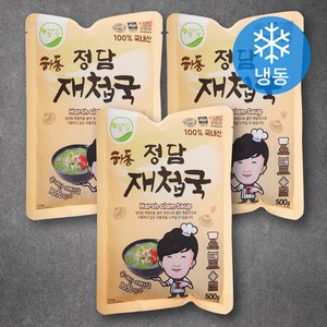 정담 하동 재첩국 (냉동), 500g, 3팩