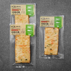 고래사어묵 야채어묵, 130g, 3봉