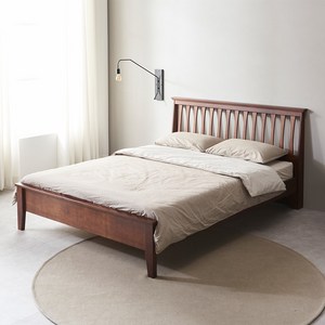 파로마 세인트 고무나무 평상형 침대 퀸 + 독립 매트리스 방문설치, 멀바우