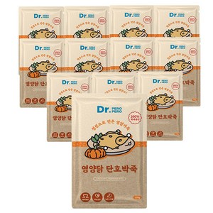 닥터페로 반려견 전연령용 영양닭 단호박 죽 파우치, 120g, 12개