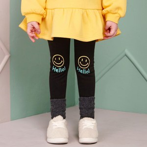 월튼키즈 아동용 스마일걸 융 기모 레깅스