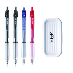 자바펜 나노라인 펜 0.3mm 검정 2p + 파랑 + 빨강 + 펜트레이 세트, 블랙(펜트레이), 1세트