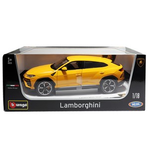 마이스토 키덜트 브라고 람보르기니 우루스 모형 자동차 피규어 장난감 다이캐스트 1:18, Yellow