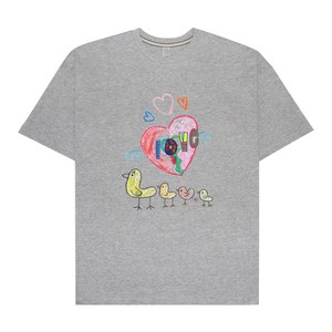 제이비패션 크레용러브 오버핏 반팔 티셔츠