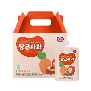 또또맘 우리아이 밝은습관 당근사과 주스 20p + 선물박스 세트, 1세트, 당근 + 사과 혼합맛