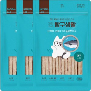 내츄럴랩 견 탐구생활 건조간식, 대구, 100g, 3개