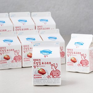 덴마크 드링킹 요구르트 딸기, 275ml, 8개