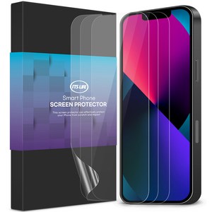 이츠라이프 TPU 자가복원 풀커버 우레탄 휴대폰 액정보호필름 3p + 가이드툴 세트, 1세트