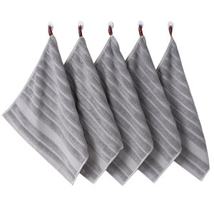 생활공식 프리미엄 고리 핸드타올, 그레이, 5개