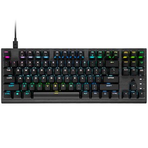 커세어 K60 RGB PRO TKL OPX 광적축 텐키리스 게이밍 기계식 키보드, RGP0140, 블랙