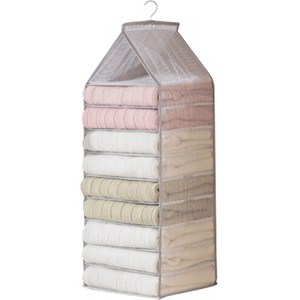 디오셀 걸이형 탄탄 칸칸이 통풍 9칸 옷장 정리함, 그레이, 1개