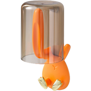 제이엠투 벽걸이 칫솔꽂이 + 컵 세트, 1세트, 오렌지