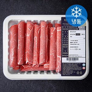 화담우 한우 목심 정육 2등급 샤브샤브용 (냉동), 300g, 1개