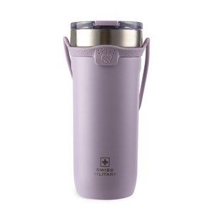 스위스밀리터리 보온 보냉 컵 보냉 스트랩 텀블러 OKK-TS710, 라벤더, 710ml