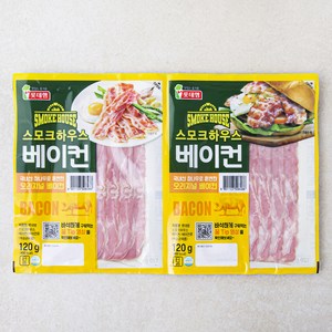 롯데햄 스모크하우스 베이컨, 120g, 2개