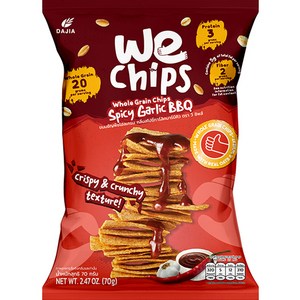 위칩스 홀그레인칩 스파이시 갈릭 바베큐 맛, 70g, 1개