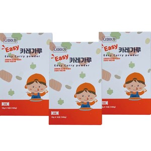 나와아기 유아 카레가루, 3개, 100g