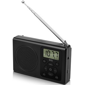 브리츠 휴대용 라디오 수신기, 블랙, BZ-R120