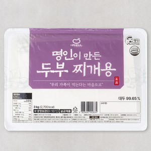 한둘 명인이 만든 두부 찌개용, 3kg, 1개