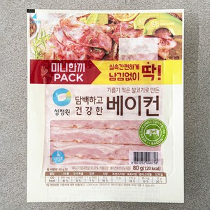 청정원 담백하고 건강한 베이컨, 80g, 1개