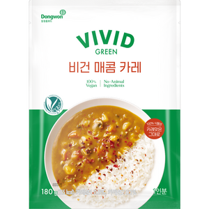 비비드그린 비건 매콤 카레, 180g, 1개