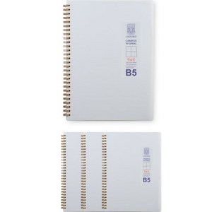 OXFORD 밀크PP 절취 스프링 노트 B5 80매 4분할, 혼합색상, 4개