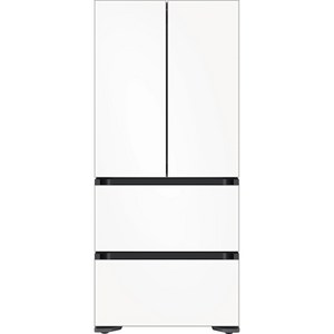 삼성전자 BESPOKE 김치플러스 4도어 프리스탠딩 냉장고 490L 방문설치, 새틴 화이트, RQ49C9402W6