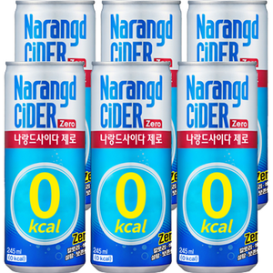 나랑드사이다 제로, 245ml, 6개