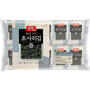 양반 돌판구이 초사리김 9매 x 20봉, 4g, 20개