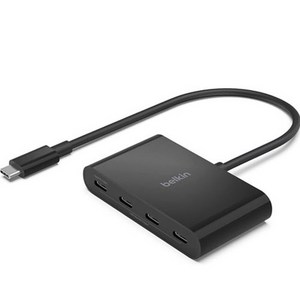 벨킨 4in1 USB-C타입 멀티 허브 10Gbps AVC018btBK, 블랙, 1개