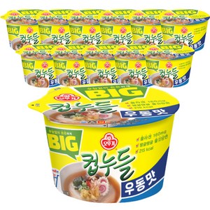 오뚜기 빅컵누들 우동맛 61.5g, 12개