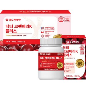 코오롱제약 닥터 크랜베리 K 54g, 30정, 3개