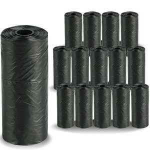 멍냥 강아지 배변봉투 리필형, 블랙, 20개입, 15개