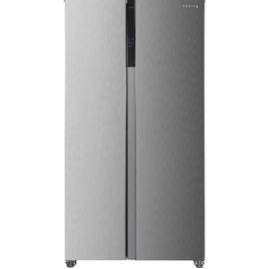 쿠잉전자 저소음 프리스탠딩 2도어 양문형 냉장고 방문설치, 메탈실버, SBS440M