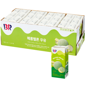 배스킨라빈스 메롱멜론 우유, 190ml, 24개