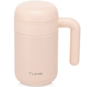 TUMS 슈슈 핸들 스텐머그, 피치, 470ml, 1개