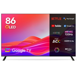 이노스 4K UHD QLED 구글 스마트 TV, 218.4cm(86인치), G86QLED, 벽걸이형, 방문설치