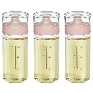 씨밀렉스 실리콘 오일 양념병 핑크, 350ml, 3개