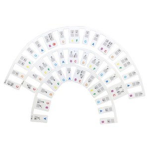 코네임 피아노 건반 실리콘 음계 음표기호 3W165 88키, 혼합색상, 1개