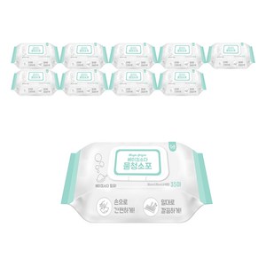 다용도 베이킹소다 물청소포 캡형 35매, 10개