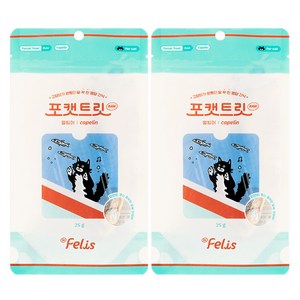 닥터펠리스 포캣트릿 로우 고양이 간식, 열빙어, 25g, 2개