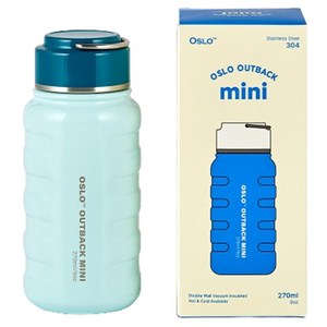 오슬로 아웃백 미니 스텐 텀블러, 민트, 270ml, 1개